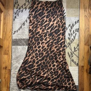 Women’s Leopard Cheetah Print Maxi Skirt